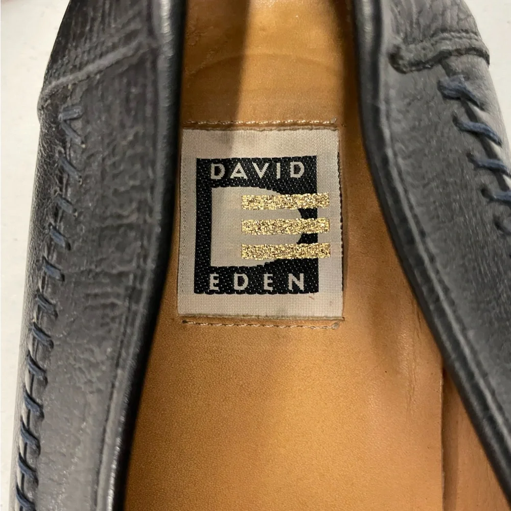 DAVID‎ EDEN Hand Made Crocodile & Nappa Leather Tassel Loafer in Black Size 11